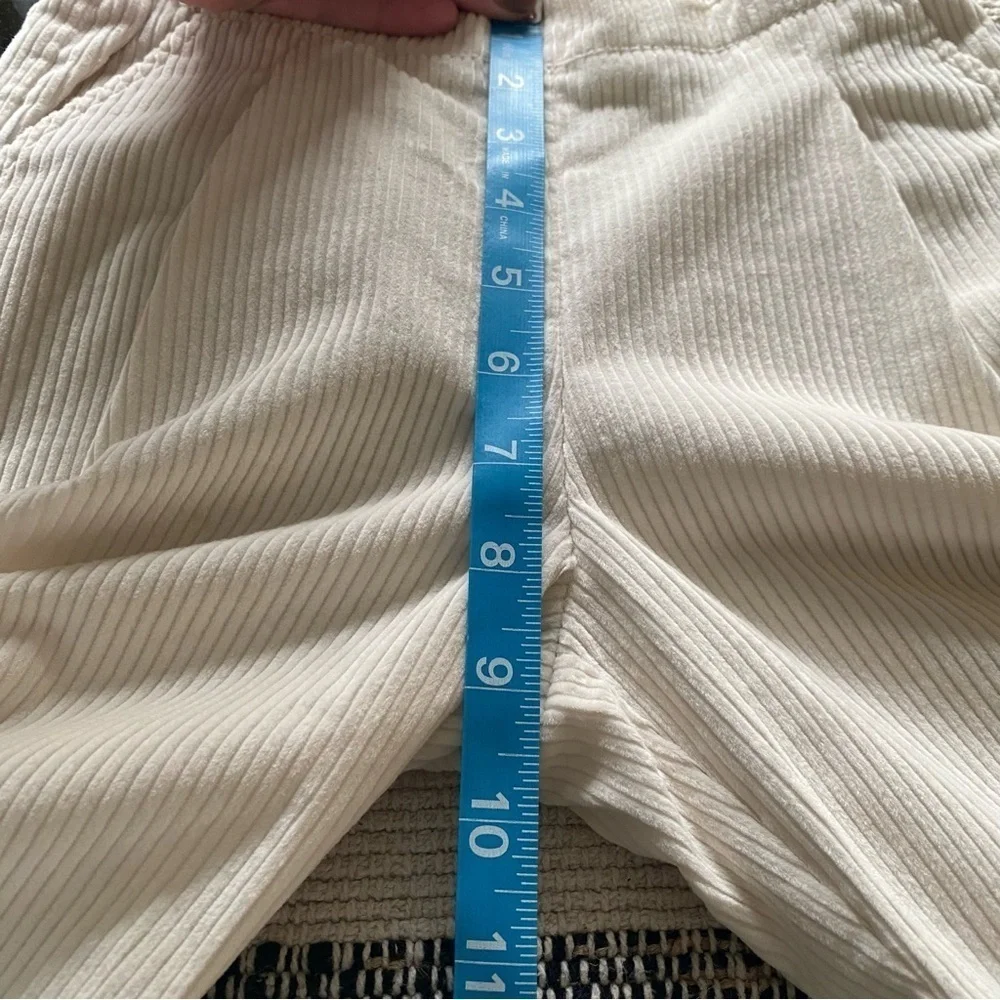 Brunello Cucinelli Kids Cream White Ribbed Wide Leg Corduroy Trousers Pants 6